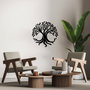 Wallity Tree Of Life Escultura de Pared de Metal Negra